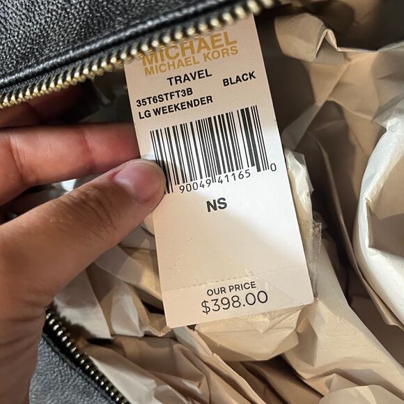Michael Kors Travel Large Weekender Black Bag NO CROSSBODY‎ STRAP $398 - Picture 7 of 11